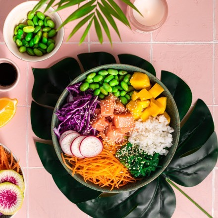 Salmon poke bowl