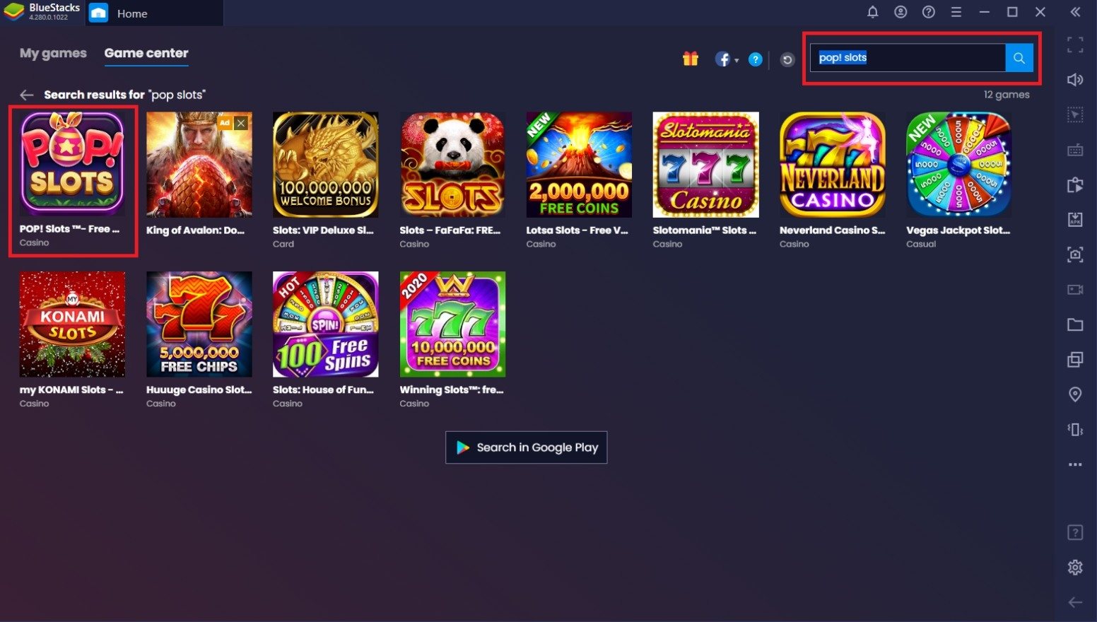 Cara Bermain POP! Slots Vegas Casino Games di PC dengan BlueStacks