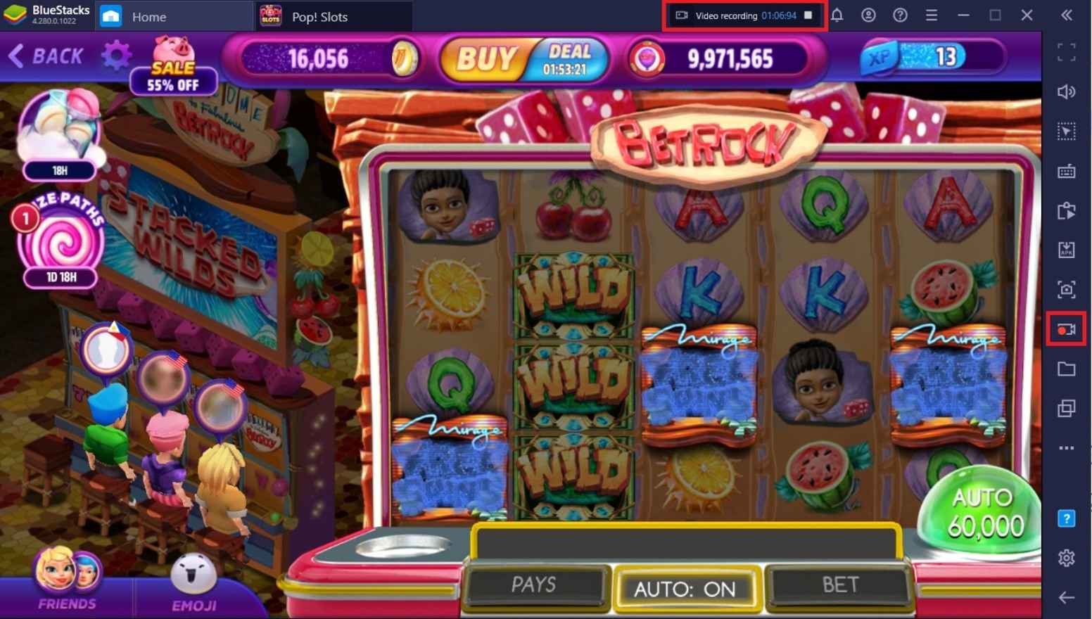 Cara Bermain POP! Slots Vegas Casino Games di PC dengan BlueStacks