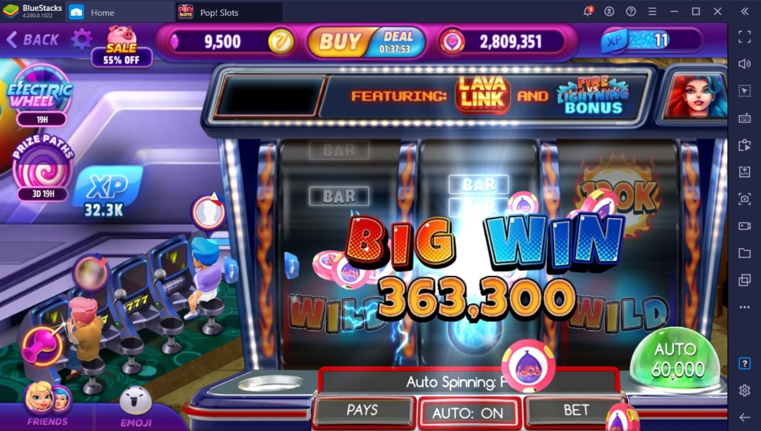 วิธีเล่น POP! Slots Vegas Casino Games บนพีซีด้วย BlueStacks