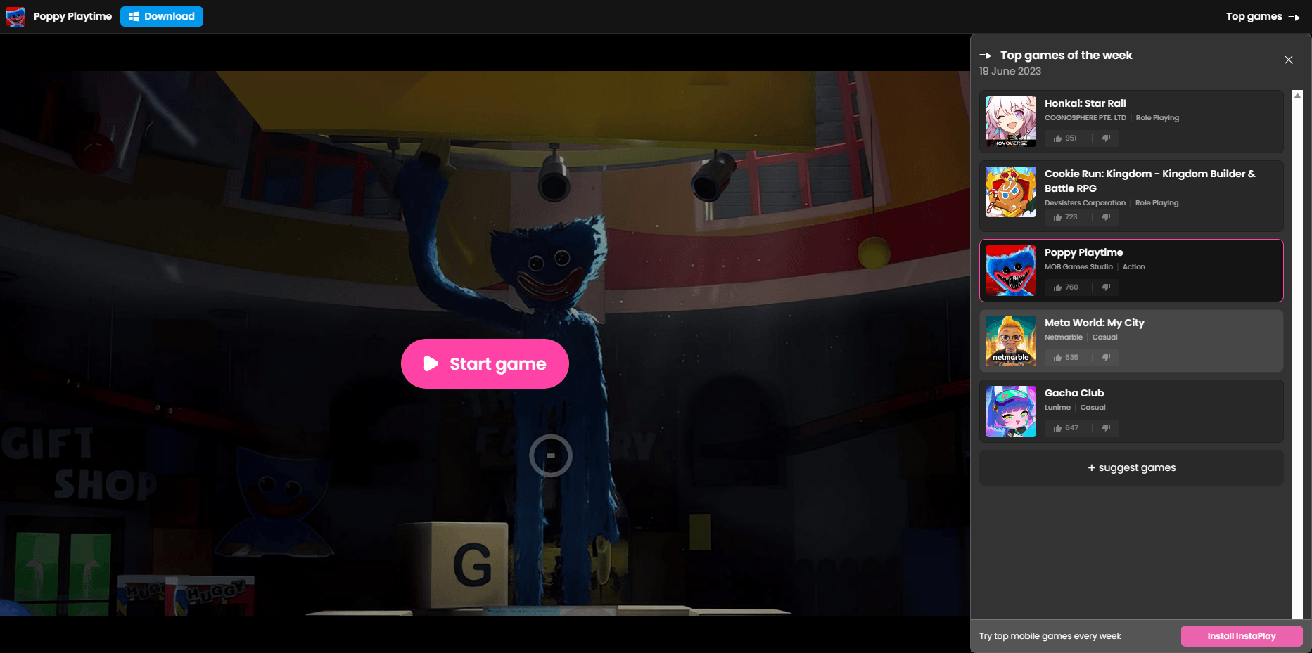 Gioca ovunque Poppy Playtime con InstaPlay di now.gg: un’alternativa a BlueStacks basata sul Cloud