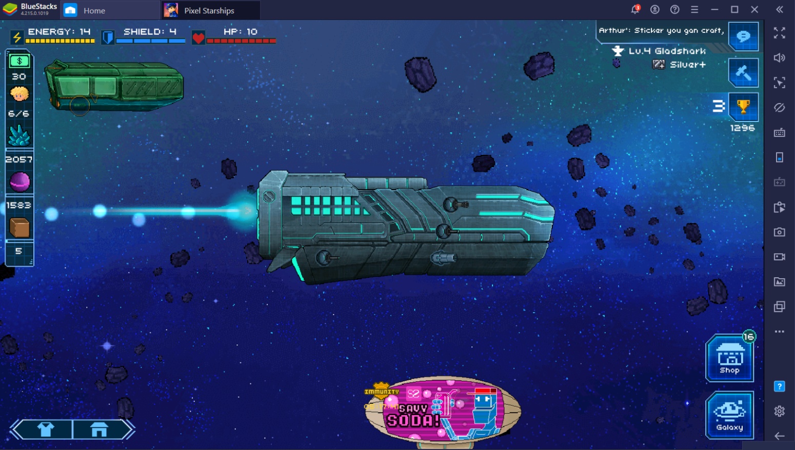 Setting Up Pixel Starships For Victory with BlueStacks on PC