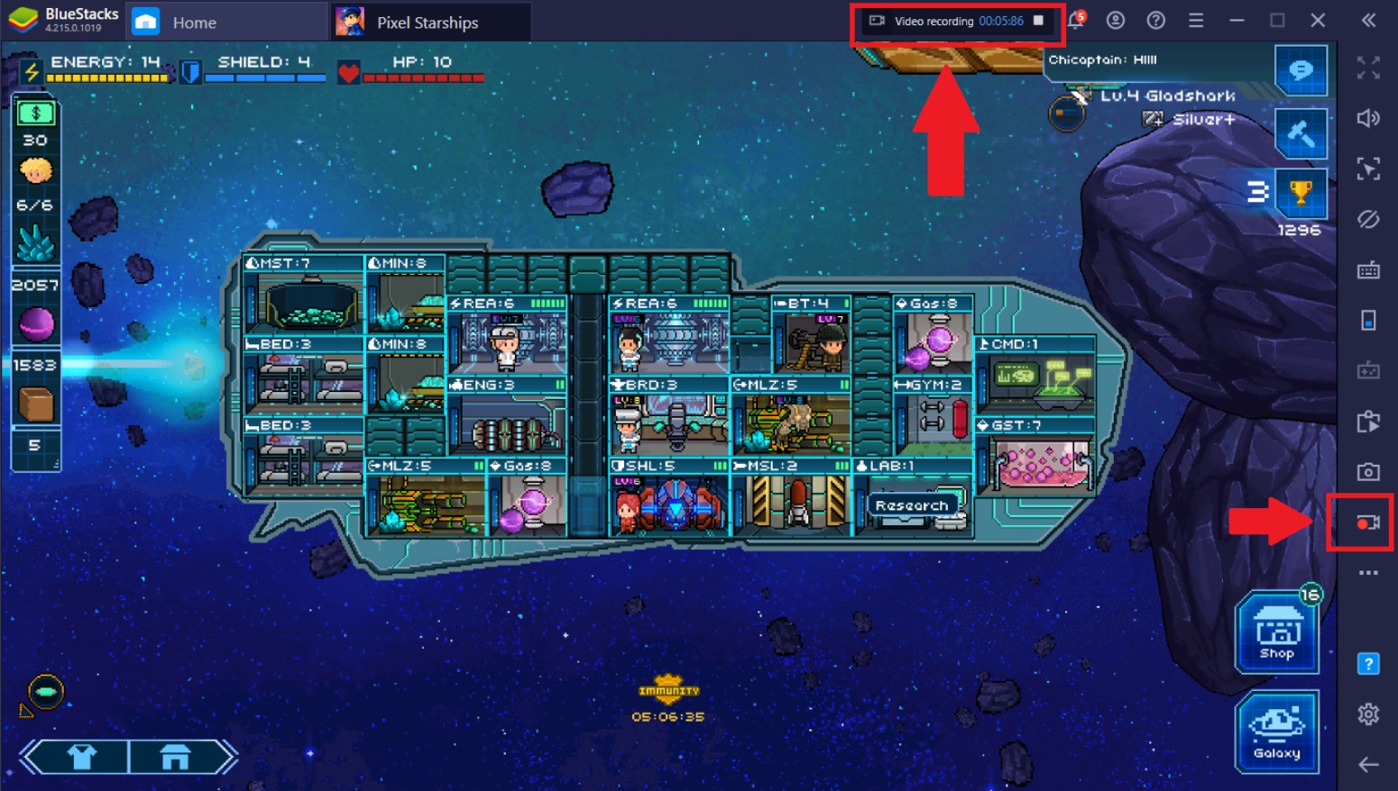 Setting Up Pixel Starships For Victory with BlueStacks on PC