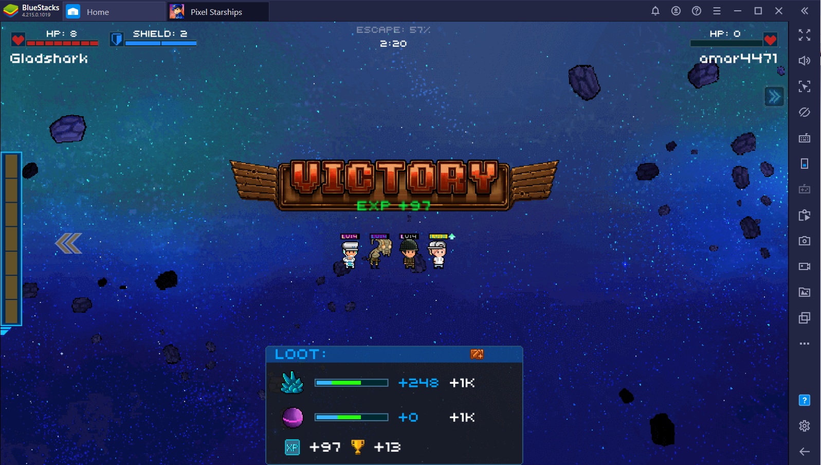 Intergalactic Review on Pixel Starships Galaxy with BlueStacks on PC