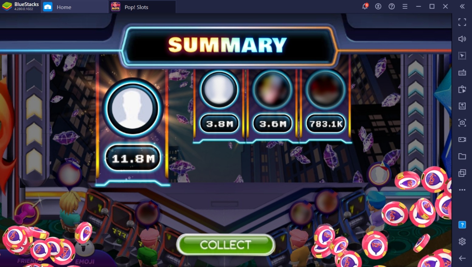 bluestacks pop slots free chips