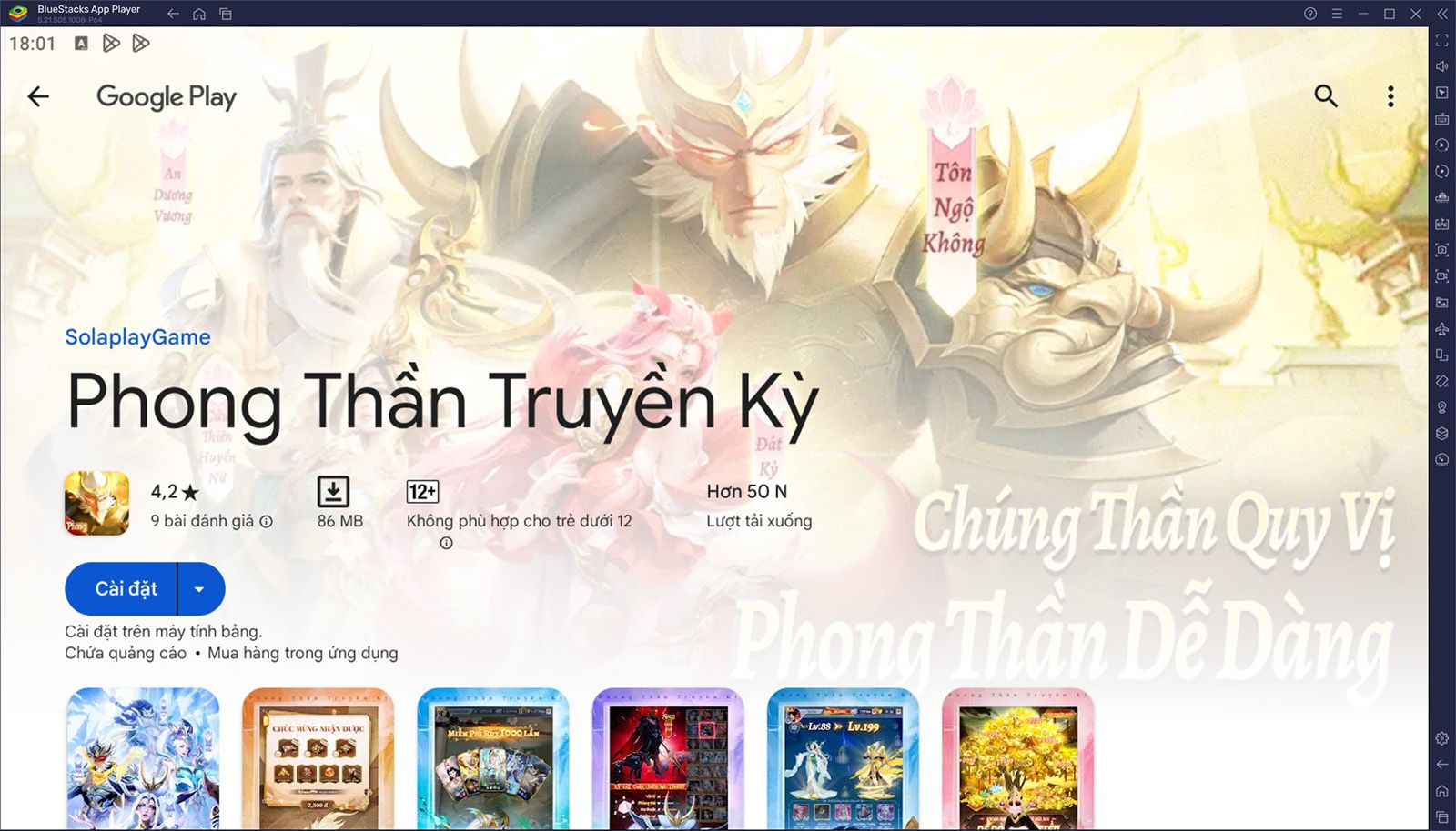 Cùng chơi Phong Thần Truyền Kỳ trên PC với BlueStacks