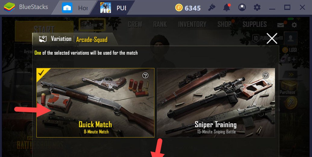 Cách chơi Arcade mode Quick Match trong PUBG Mobile