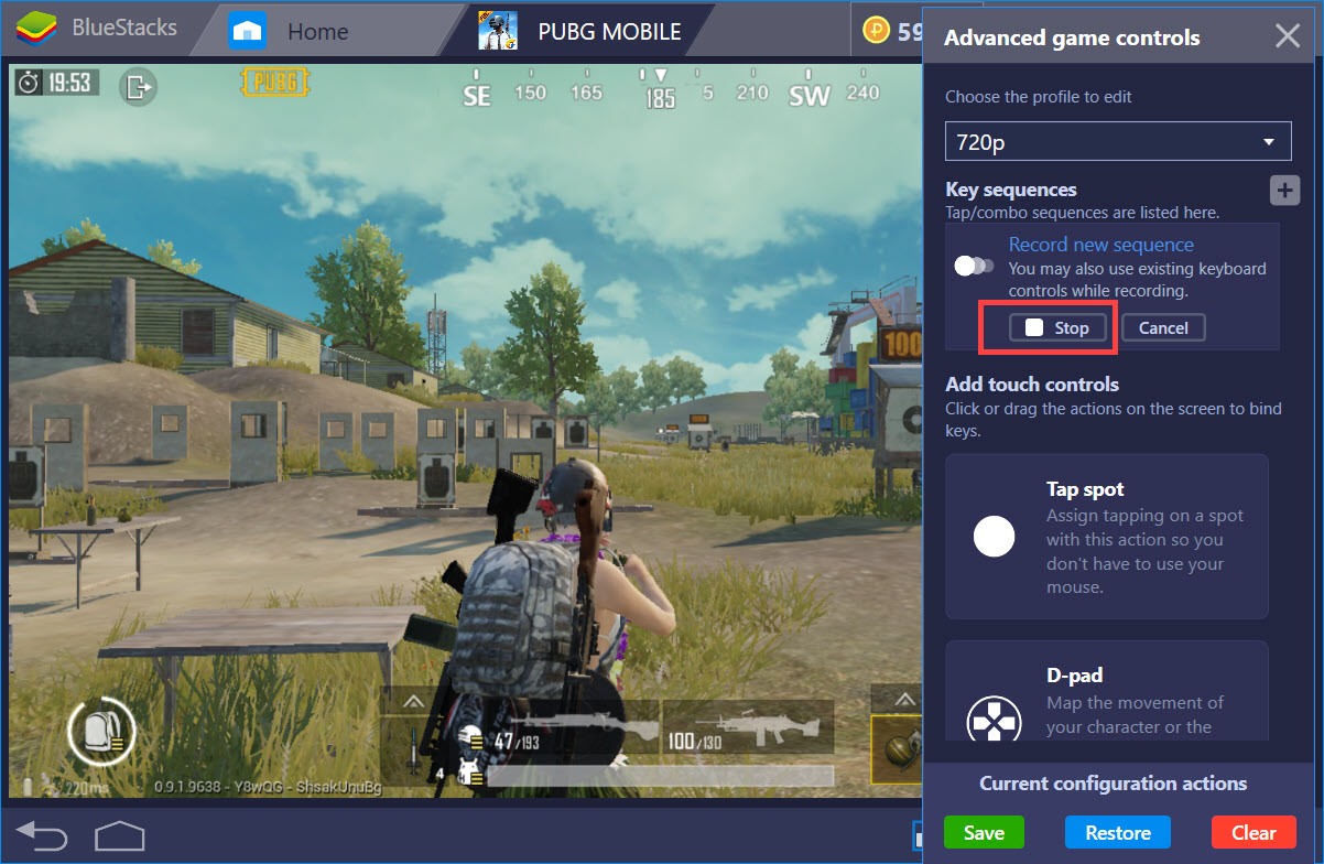 Sử dụng Combo Key của BlueStacks để hành động cực nhanh trong PUBG Mobile