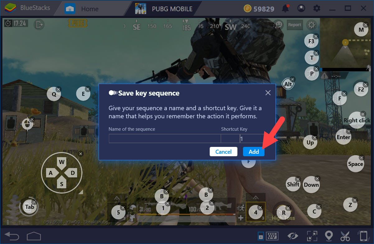 Sử dụng Combo Key của BlueStacks để hành động cực nhanh trong PUBG Mobile