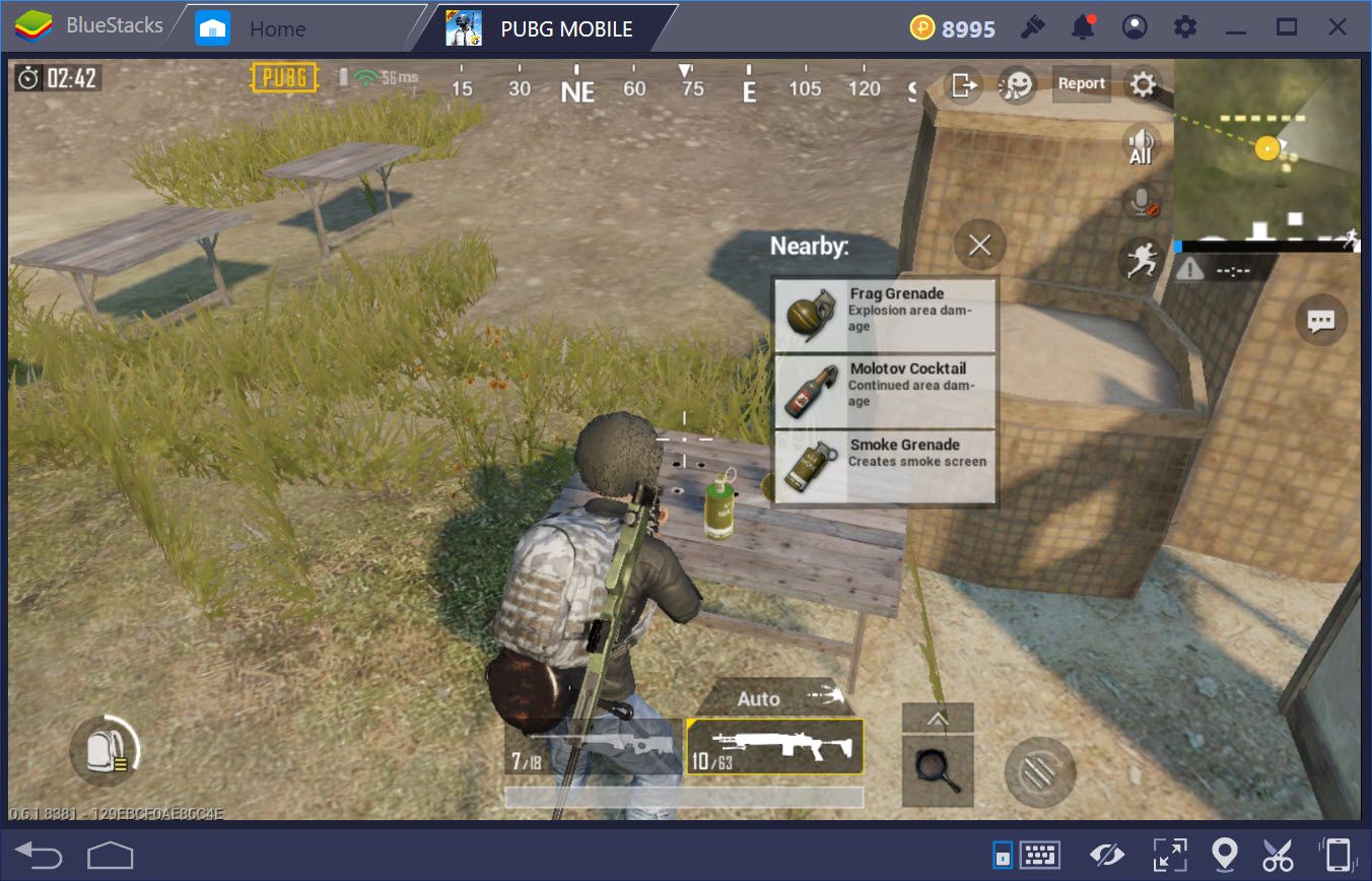 Công dụng của bom khói Smoke Grenade trong PUBG Mobile