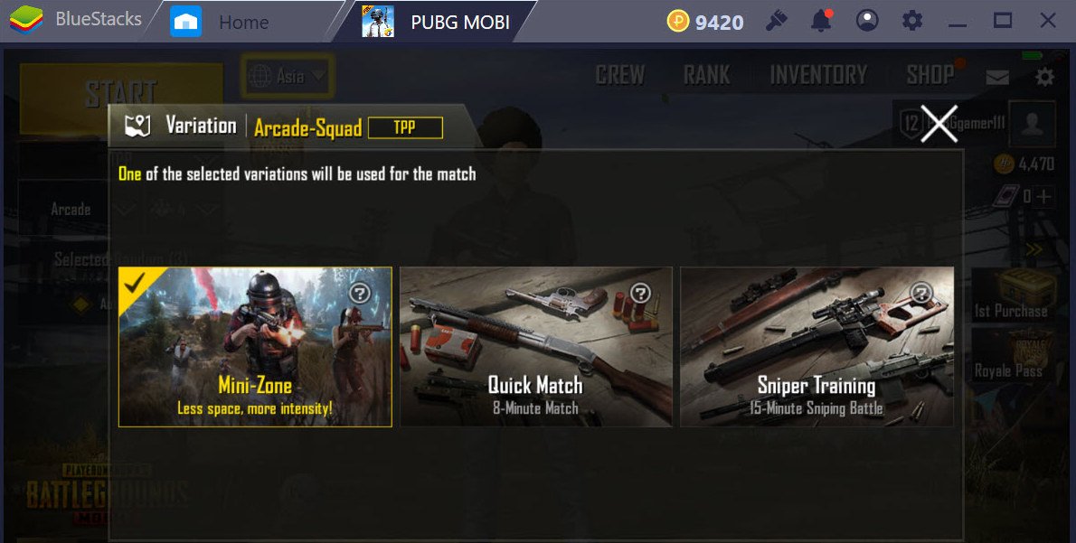 Cách chơi chế độ Mini-Zone trong PUBG Mobile