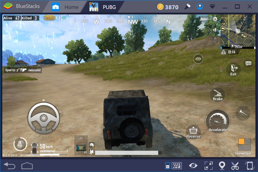 PUBG Mobile: Chế độ lái xe nào phù hợp nhất khi chơi bằng BlueStacks?