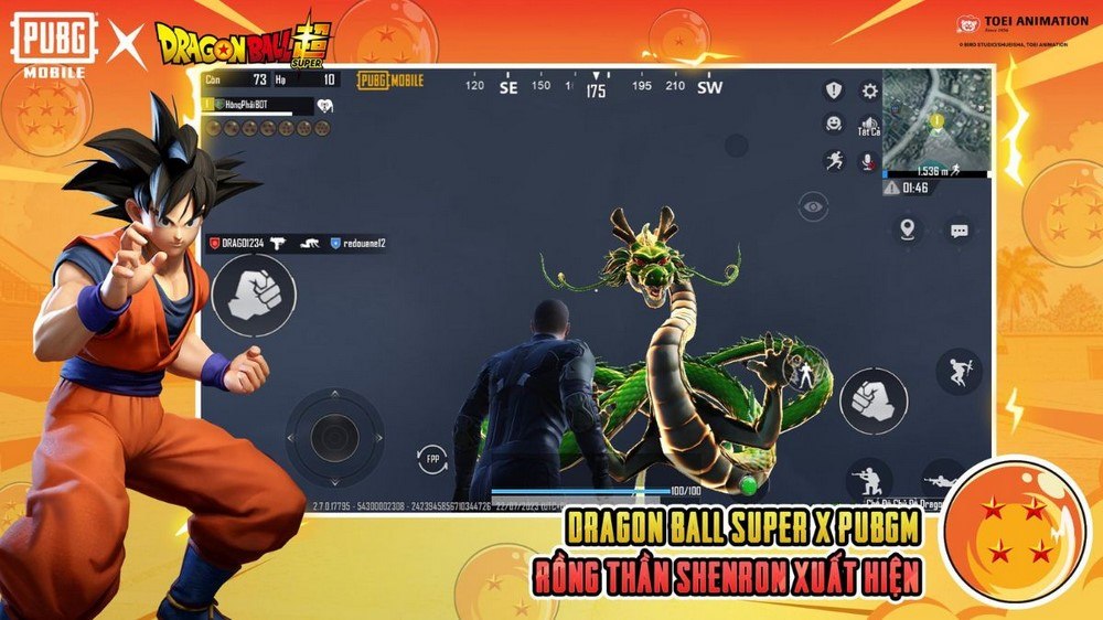 PUBG Mobile công bố sự kiện hợp tác cùng Dragon Ball Super