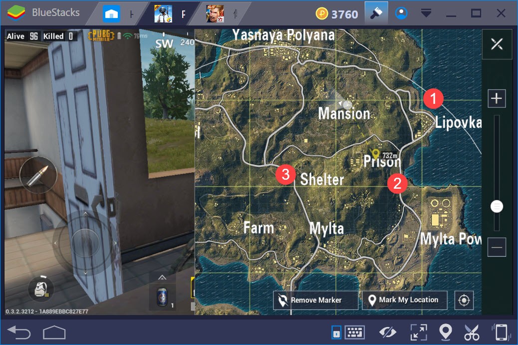 PUBG Mobile: Cách chọn vị trí nhảy, địa điểm di chuyển khi chơi bằng BlueStacks