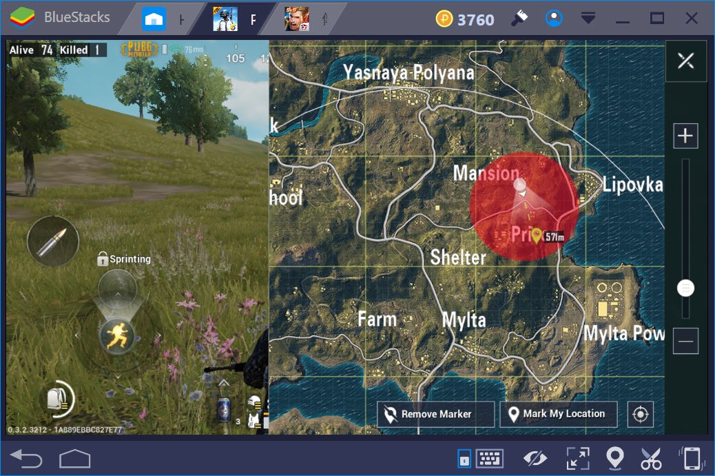 PUBG Mobile: Cách chọn vị trí nhảy, địa điểm di chuyển khi chơi bằng BlueStacks