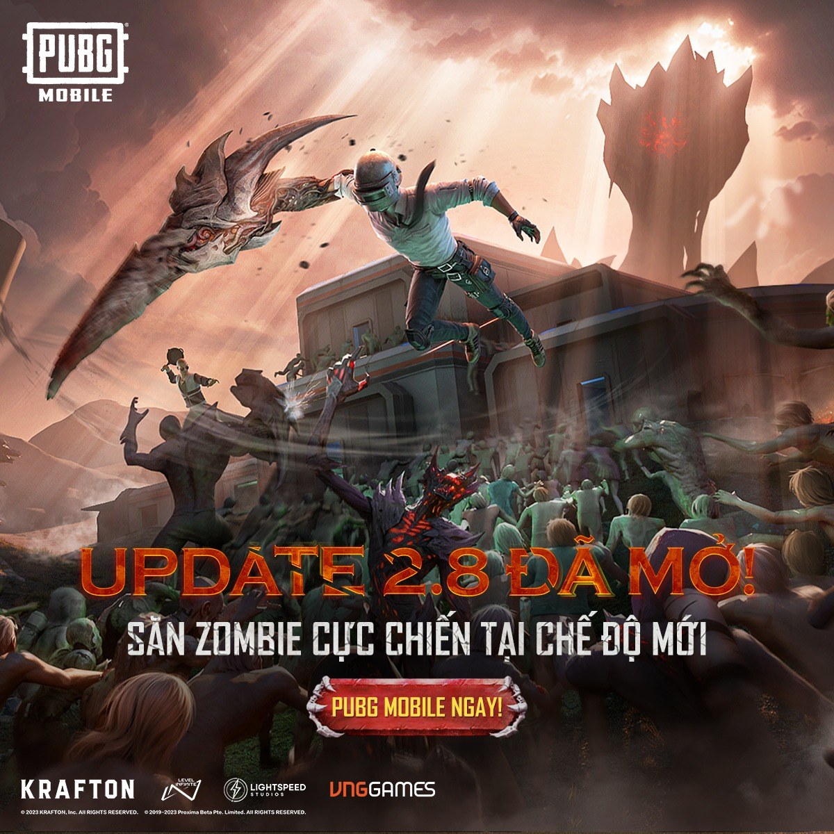PUBG Mobile mở update 2.8, cho game thủ lập đội săn zombie