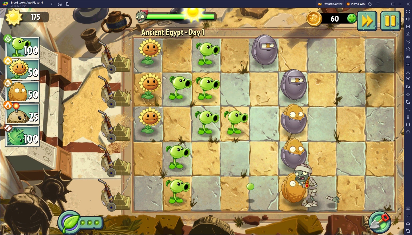 Гайд по битвам с зомби в Plants vs Zombies 2 — как побеждать на всех уровнях  игры? | BlueStacks