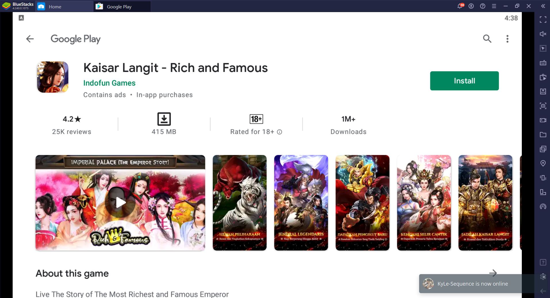 Kaisar Langit: Rich and Famous - Cara Bermain Game Portrait Ini di BlueStacks