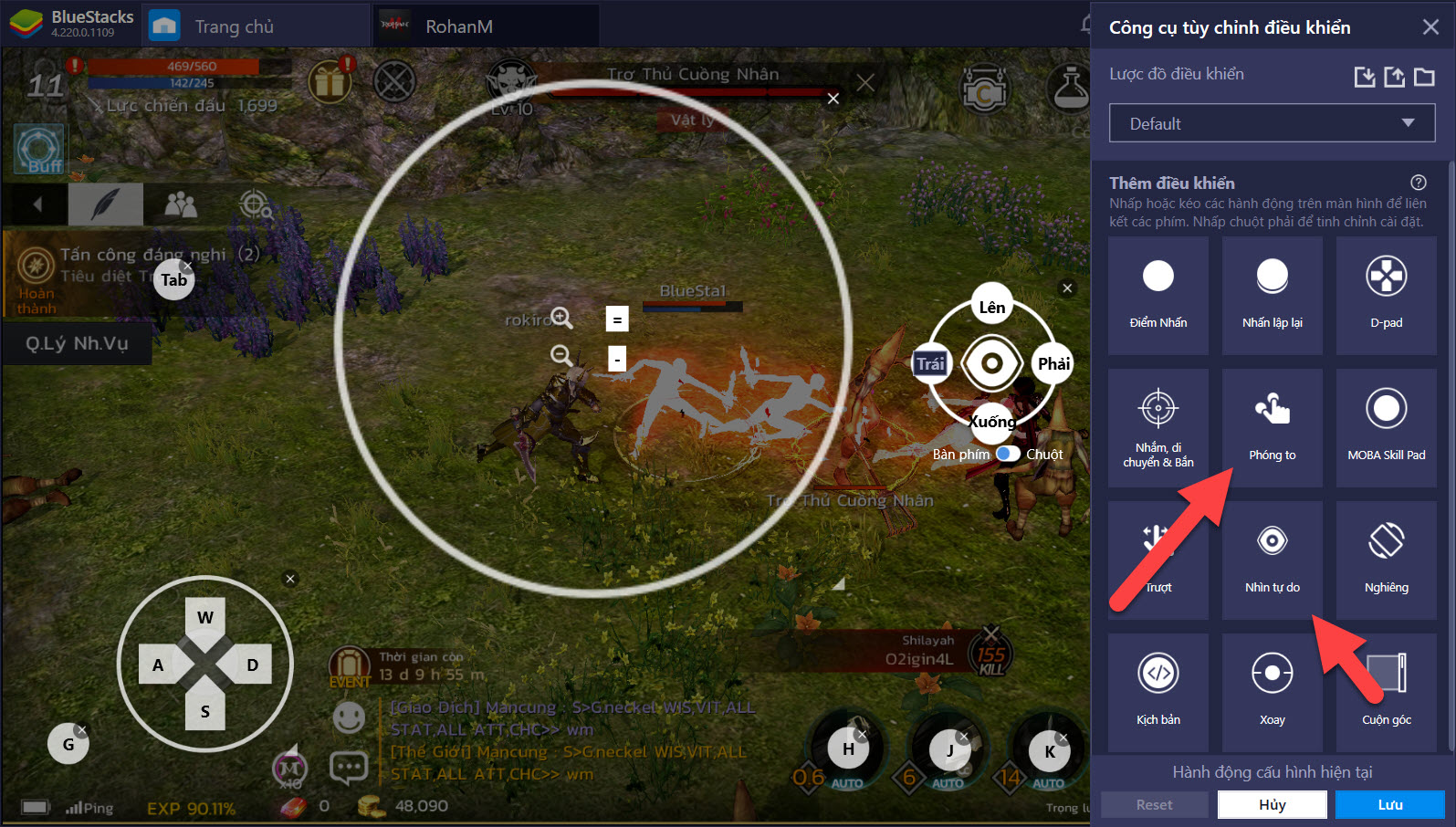 Thiết lập Game Controls cho PvP và PvE trong ROHAN M