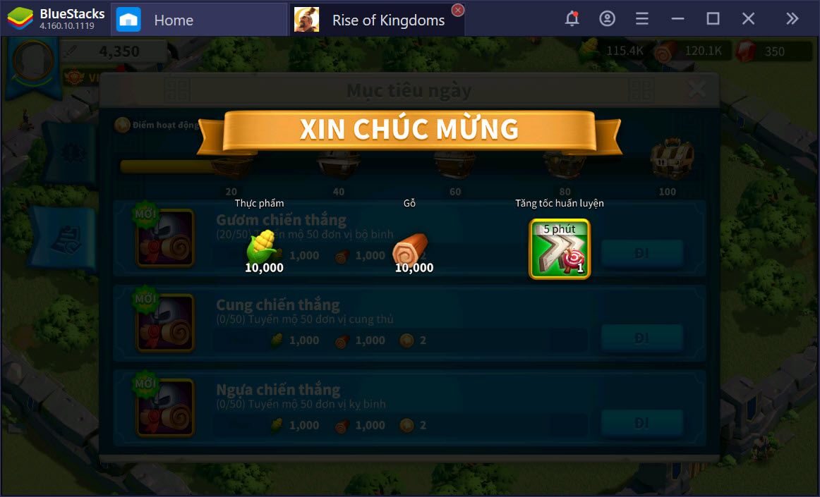 Mẹo phát triển nhanh trong Rise of Kingdoms