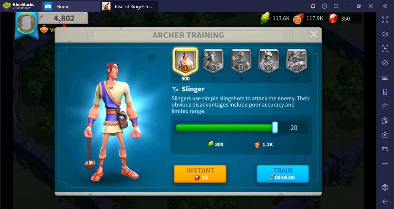 พลทหารพื้นฐาน Rise of Kingdoms มีแบบไหนบ้าง Status เป็นอย่างไรมาดูกัน