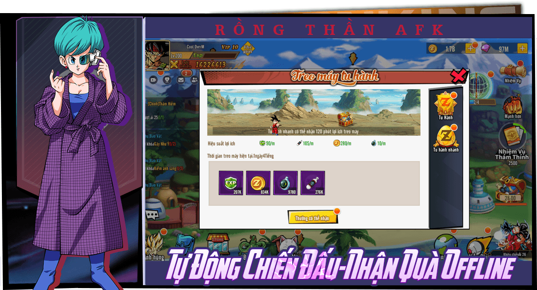 Rồng Thần AFK: Game nhập vai đấu tướng rảnh tay đề tài Dragon Ball sắp phát hành