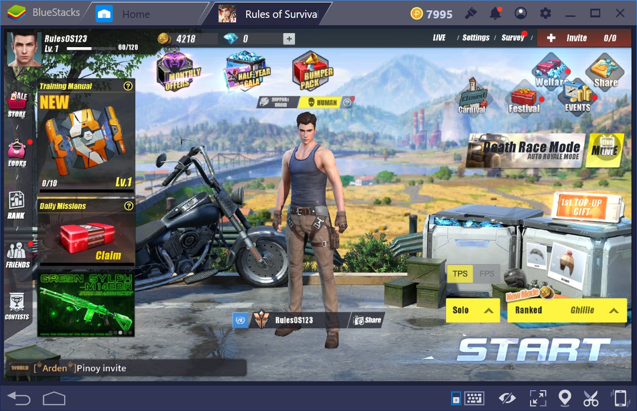 Cách lái máy bay trong chế độ bắn súng đua xe trong Rules of Survival