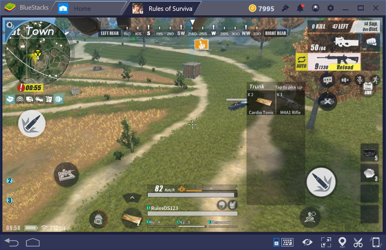 Cách lái máy bay trong chế độ bắn súng đua xe trong Rules of Survival