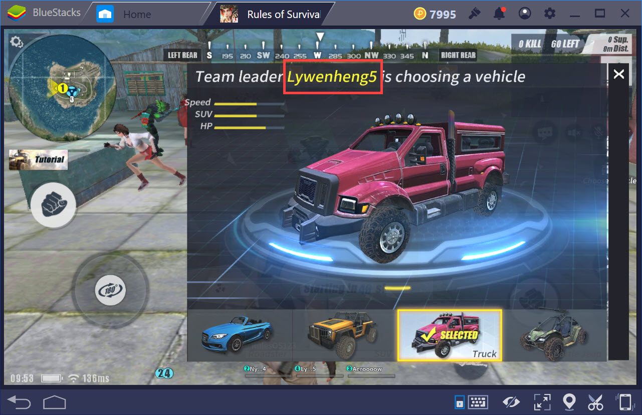 Cách chọn xe chế độ Death Race Mode trong Rules of Survival