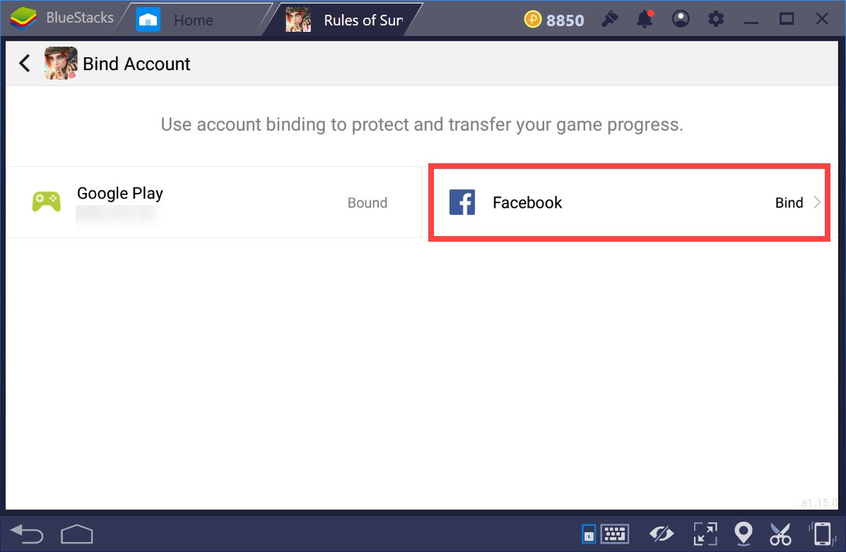 Hướng Dẫn Liên Kết Tài Khoản Facebook, Chuyển Đổi Tài Khoản Rules Of  Survival Trên Bluestacks