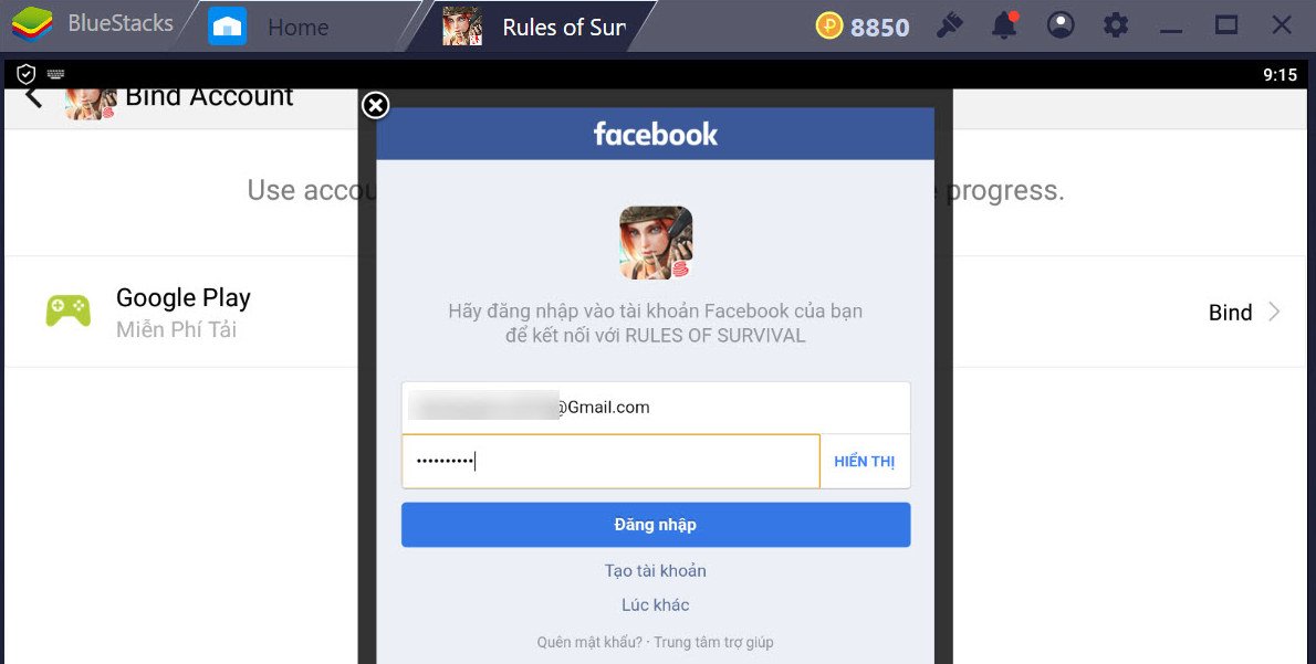 Hướng Dẫn Liên Kết Tài Khoản Facebook, Chuyển Đổi Tài Khoản Rules Of  Survival Trên Bluestacks