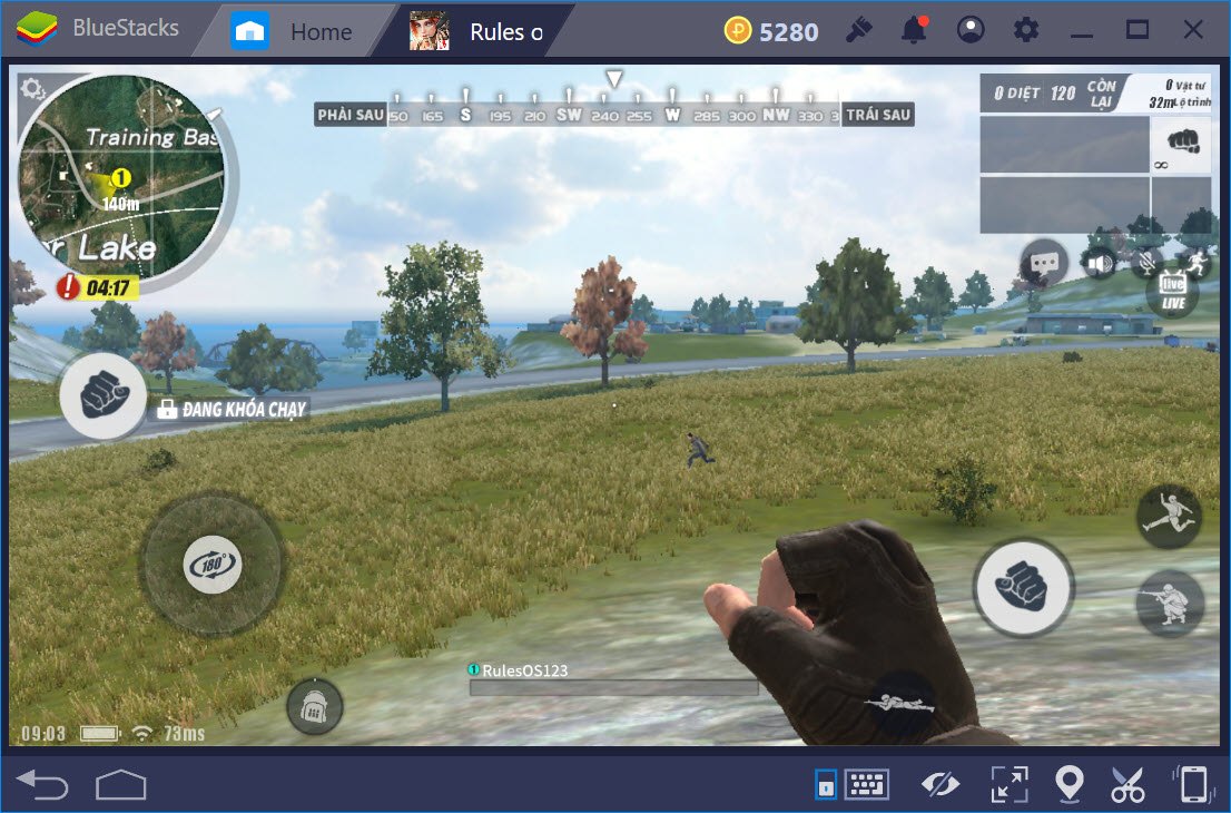 Cách chơi Rules of Survival chế độ FPS với BlueStacks trên PC