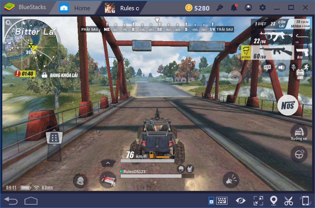 Cách chơi Rules of Survival chế độ FPS với BlueStacks trên PC