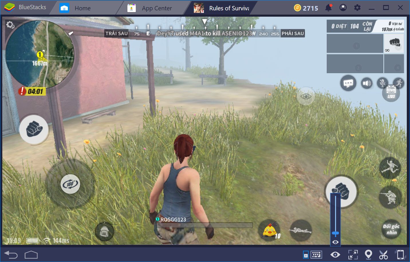 Hướng dẫn thiết lập Game controls khi chơi Rules of Survival với BlueStacks 4