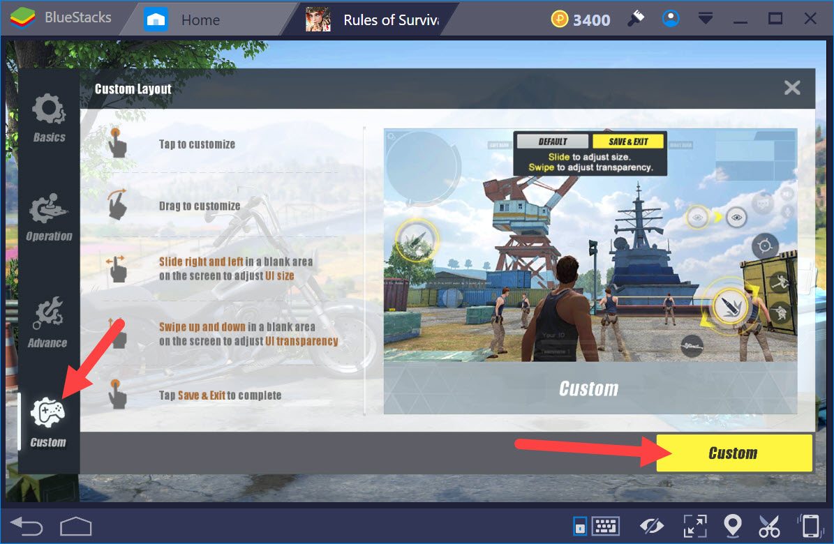 Rules of Survival: Hướng dẫn gán phím tắt khi chơi trên BlueStacks