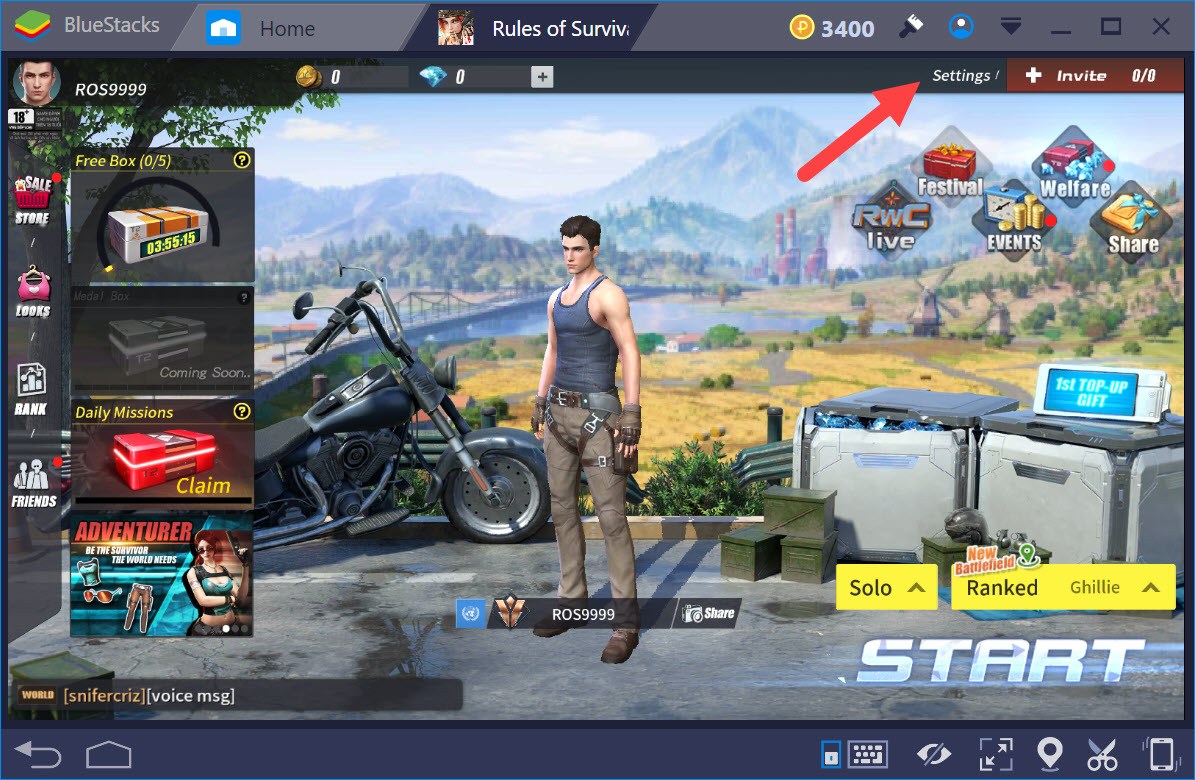 Rules of Survival: Cách thiết lập cấu hình, chế độ hiển thị khi chơi trên BlueStacks