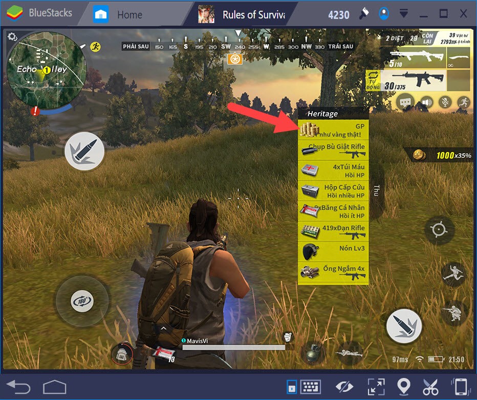 Cách kiếm tiền cực nhanh khi chơi Rules of Survival