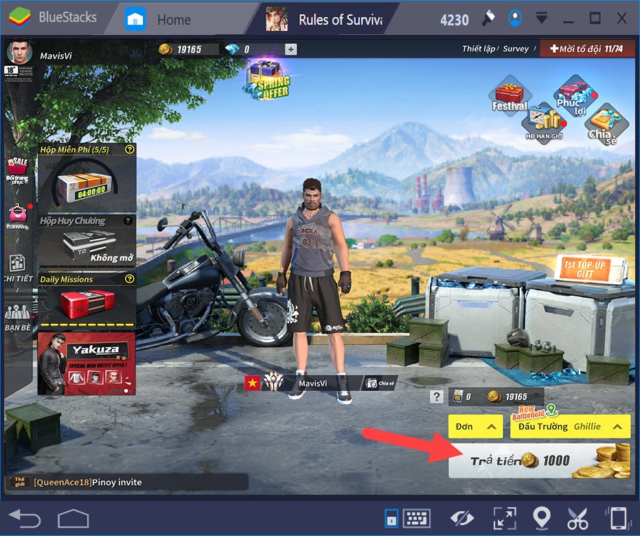 Cách kiếm tiền cực nhanh khi chơi Rules of Survival