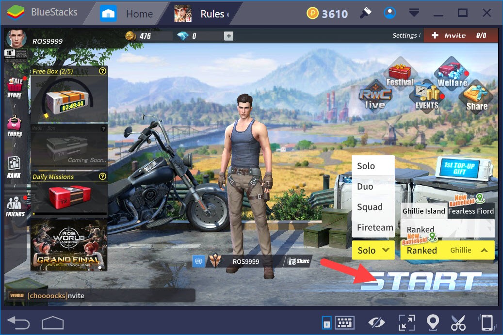 Cách chọn vị trí nhảy, địa điểm di chuyển trong Rules of Survival