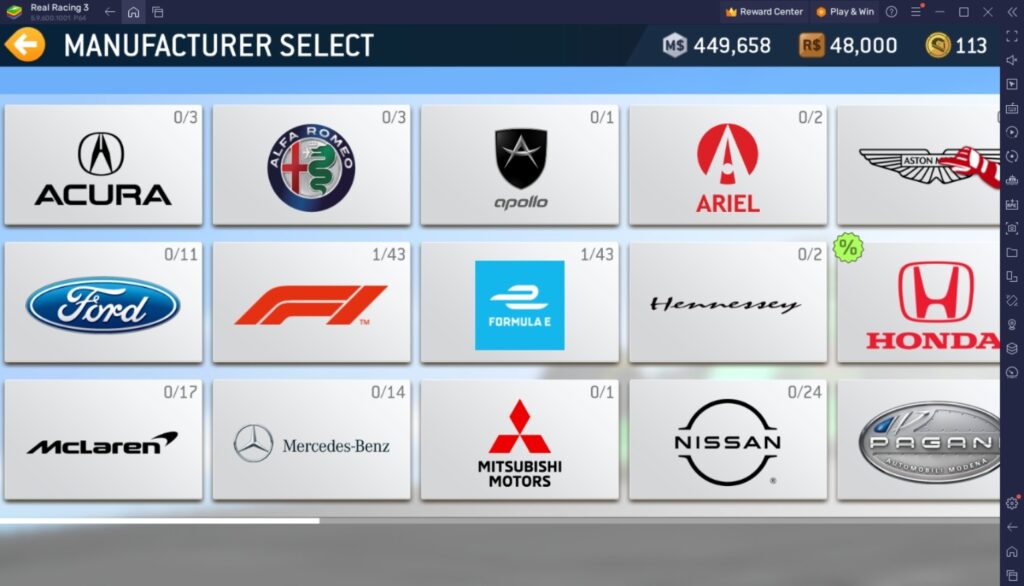 Select Car Racing Cómo comprar el auto perfecto en Real Racing 3 | BlueStacks