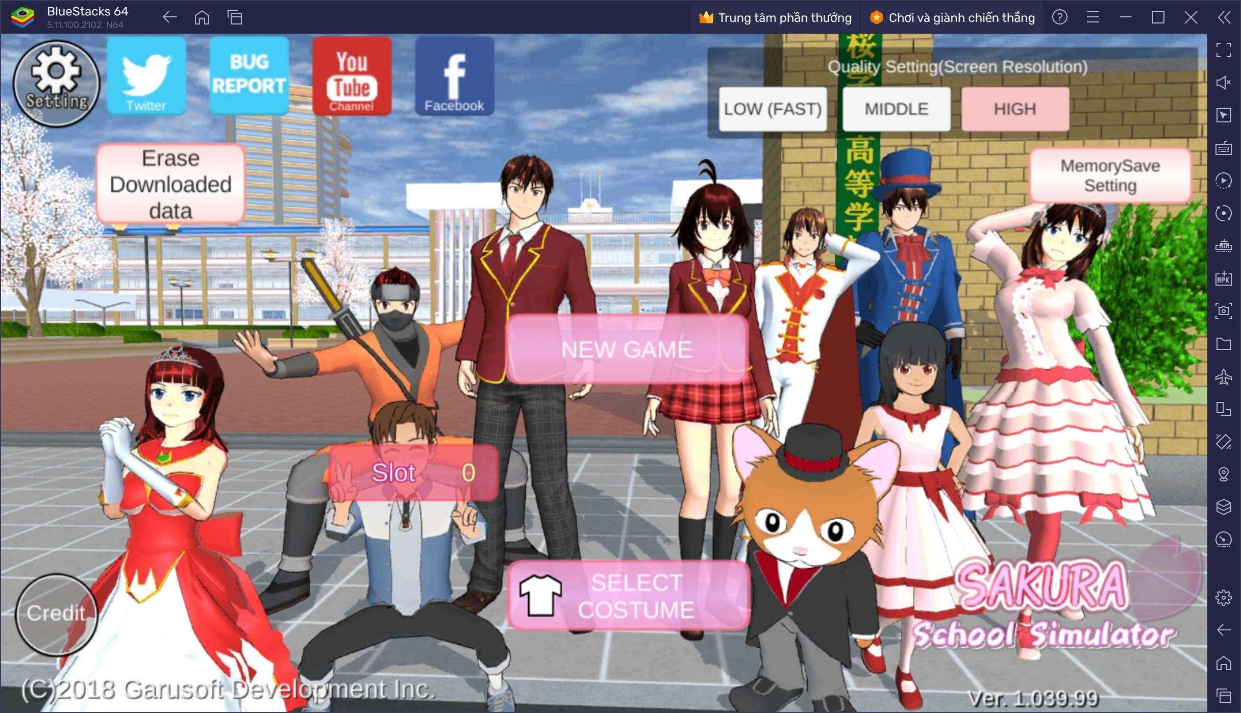 Sắm vai học sinh khi chơi SAKURA School Simulator trên PC