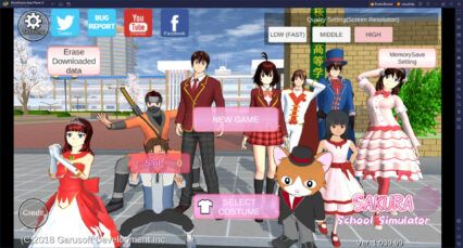 วิธีติดตั้งและเล่น SAKURA School Simulator บน PC และ Mac ผ่าน BlueStacks