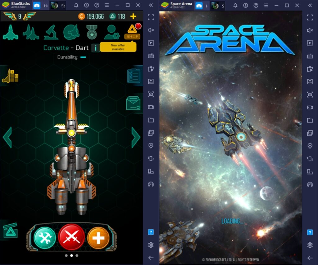 How to Play Space Arena on PC with BlueStacks
