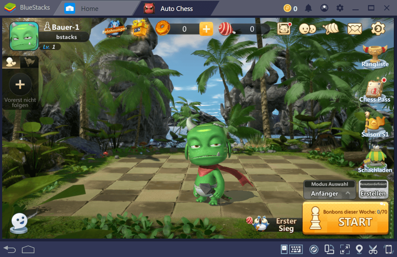 BlueStacks Installations- and Bedienungs-Guide für Auto Chess