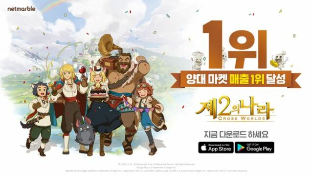 넷마블 ‘제2의 나라’, ‘리니지 형제’ 꺾고 구글 최고매출 1위 달성