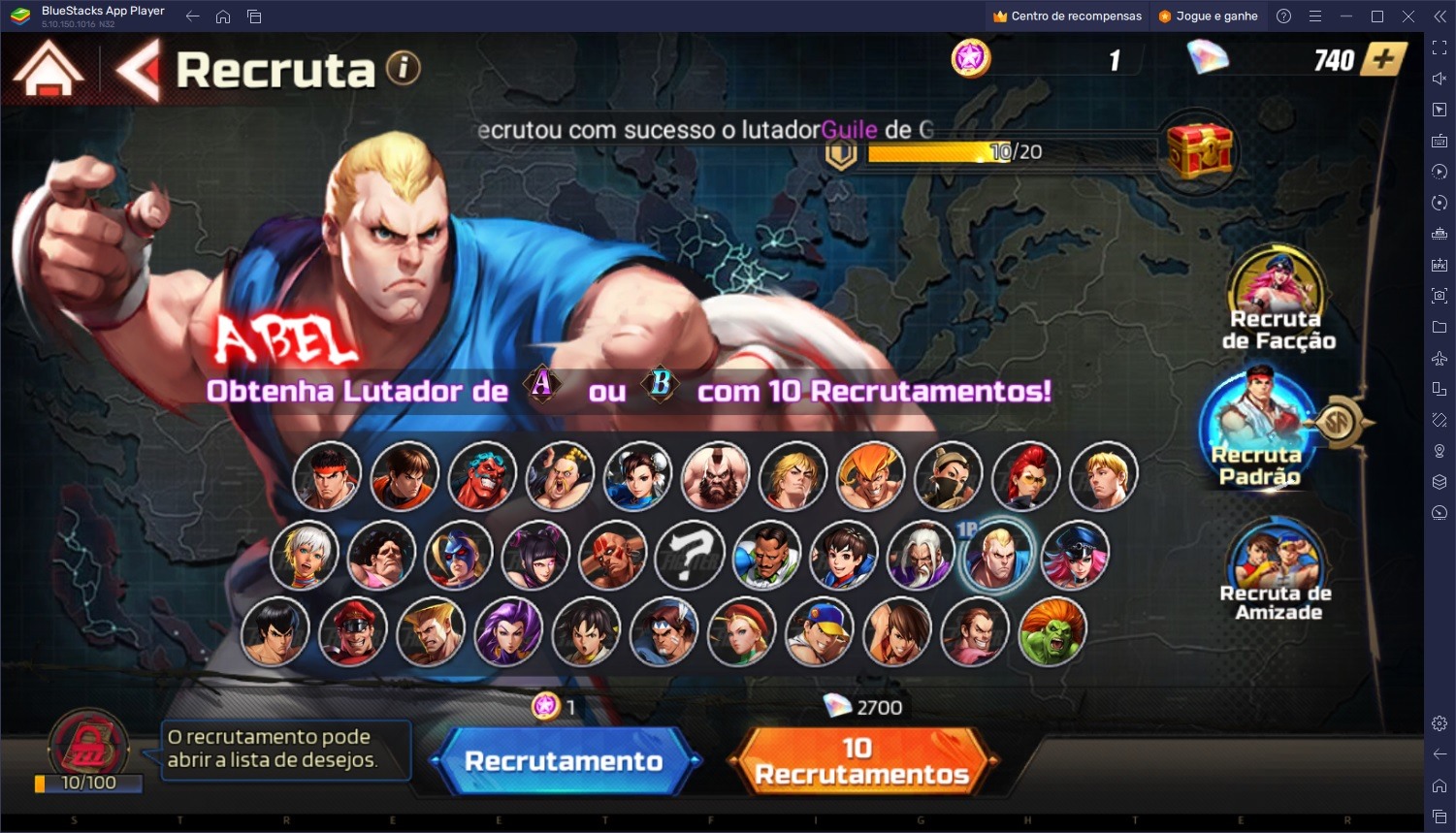Guia de rerolagem de Street Fighter: Duel - Como liberar os melhores personagens desde o início