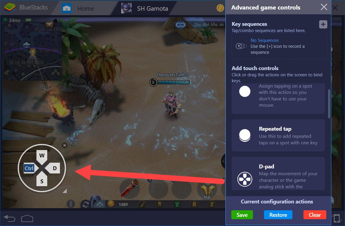 Thiết lập Game Controls khi chơi Survival Heroes Gamota với BlueStacks
