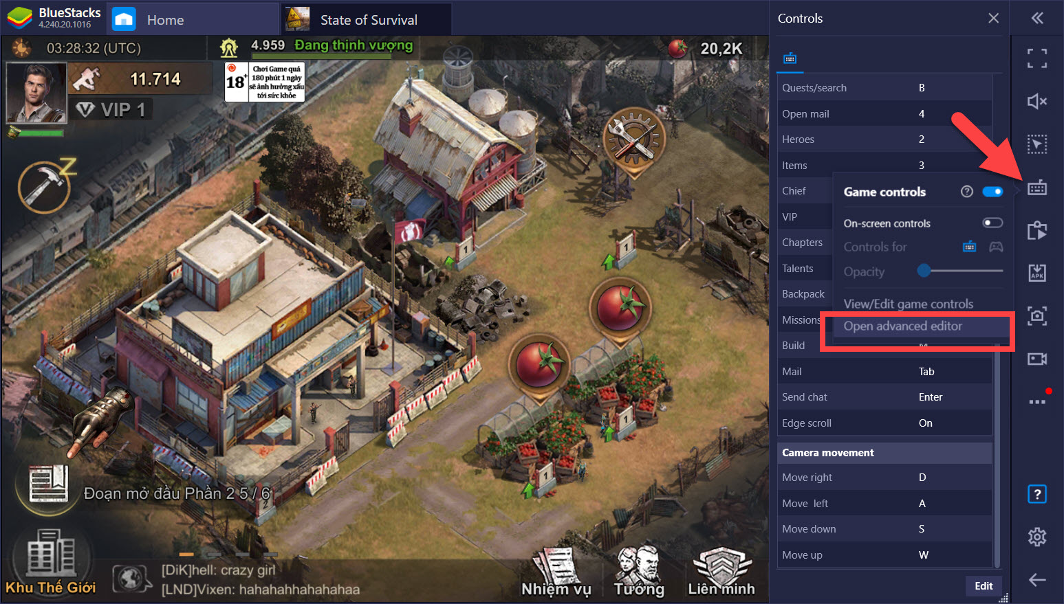 Lợi ích từ Game Controls khi chơi State of Survival với BlueStacks trên PC