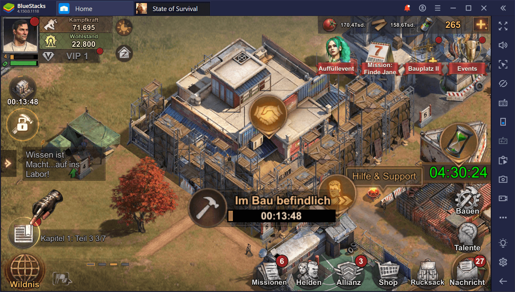 State of Survival auf dem PC: Bau eine Garnison, um der Zombie-Apokalypse standzuhalten