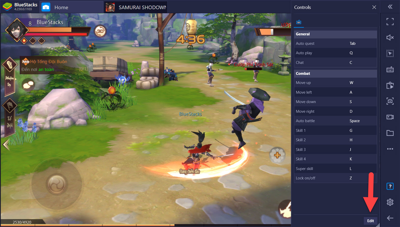 Tối ưu Combo trong SAMURAI SHODOWN: The Legend of Samurai với Game Controls của BlueStacks